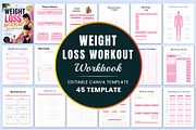 Weight Loss Workout Workbook., a Stationery Template by Shumaya (Thumbnail 1 of 5)