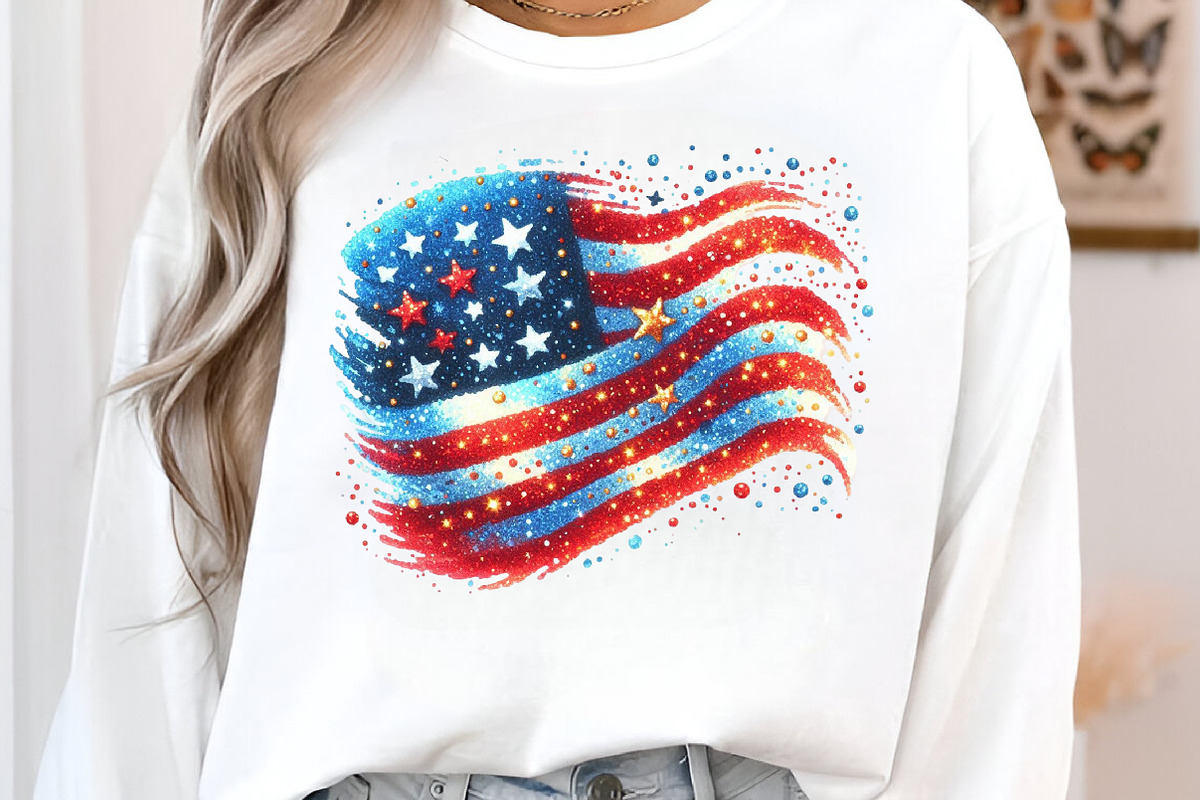4th of July Brushstroke Sublimation, an Illustration by Designworld (Photo 2 of 7)