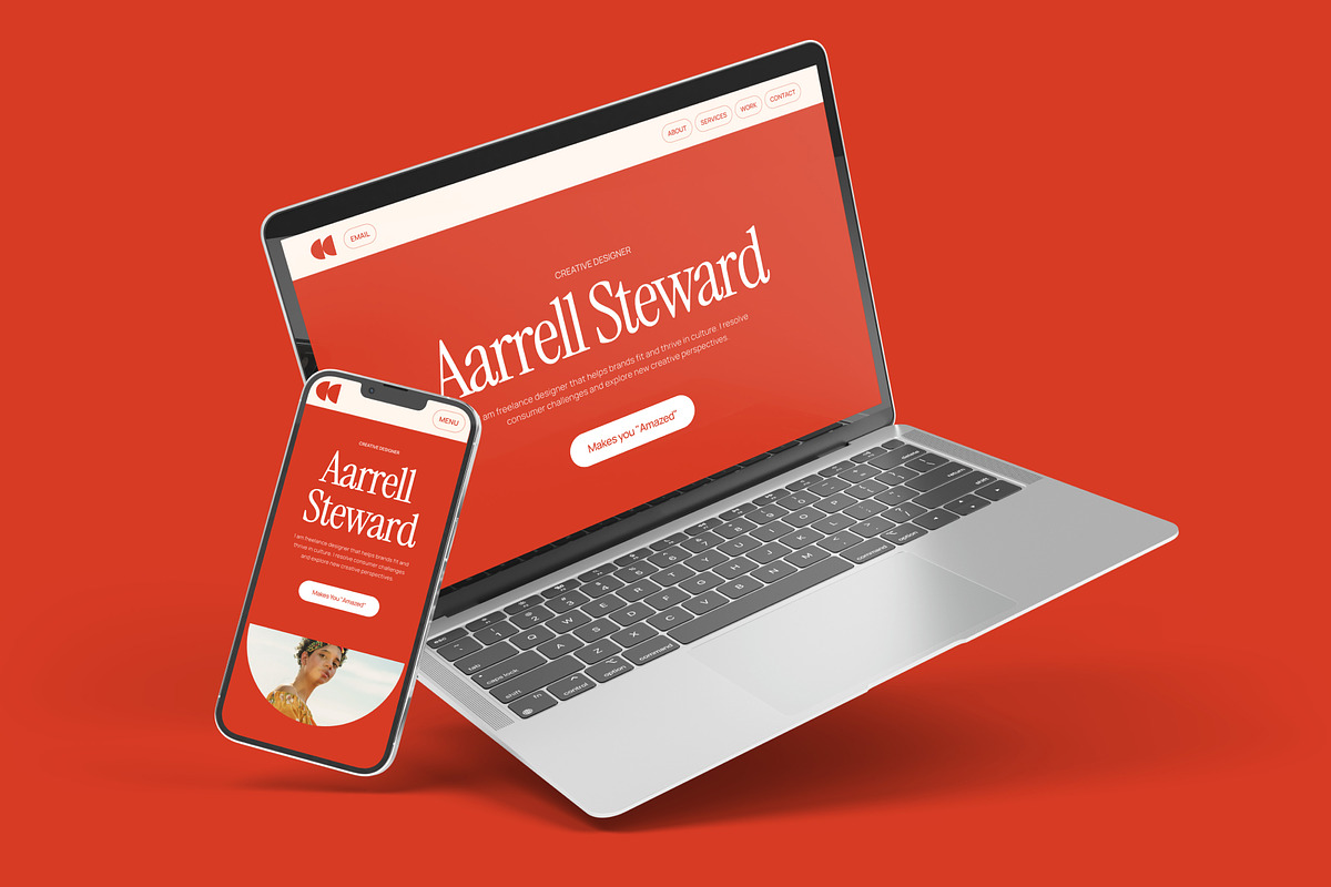 Aarrell Steward - Portfolio Template, an UI Kit Template by Kami Agence (Photo 3 of 5)