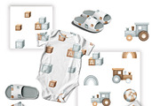 NEWBORN baby illustration & patterns, an Object Illustration by Linerisyart (Thumbnail 9 of 17)