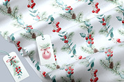 Holly Jolly Christmas watercolor set, a Decorative Illustration by MariArtySpace (Thumbnail 6 of 7)