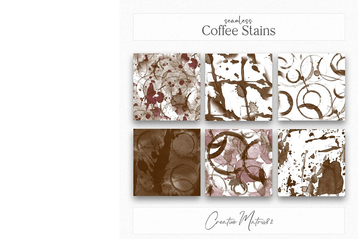 Coffee Stains Digital Paper, a Texture Graphic by Creative Matrix82 (Photo 3 of 4)