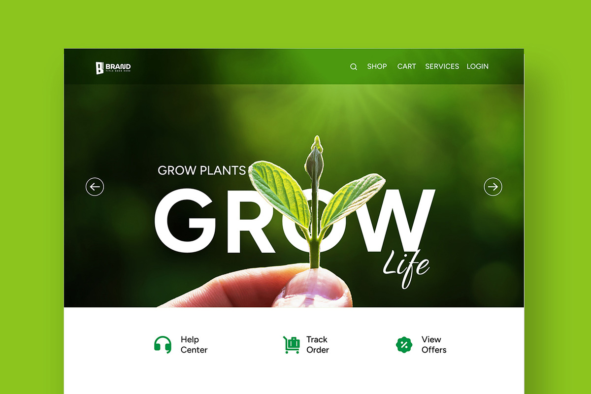 Plant Shop Landing Page, a Landing Page Template by ContestDesign (Photo 2 of 6)