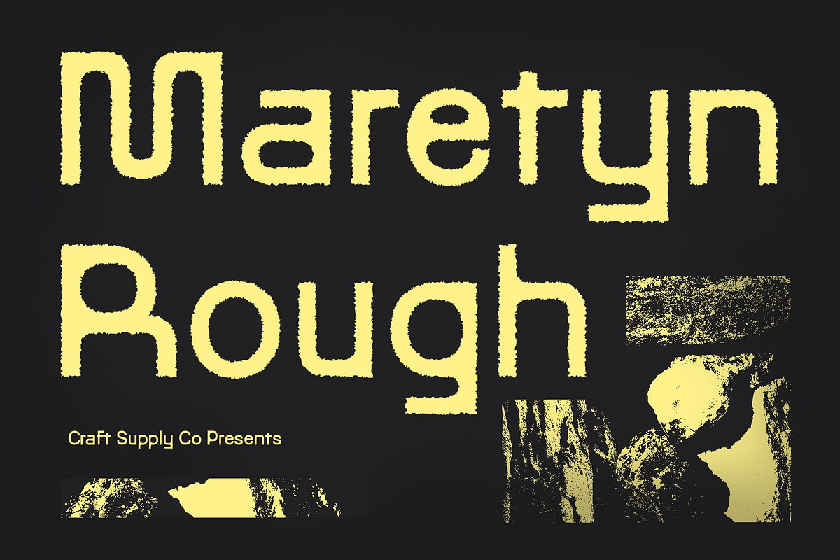 Maretyn Rough, a Sans Serif Font by Craft Supply Co. (Photo 1 of 8)