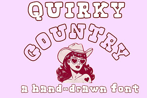 Quirky Country, a hand-drawn script