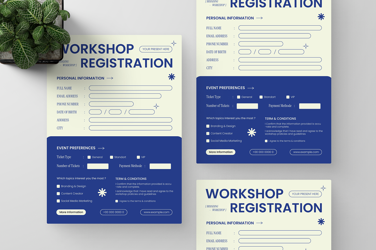 Minimalist Workshop Registration, a Flyer Template by Annora Studio (Photo 3 of 6)