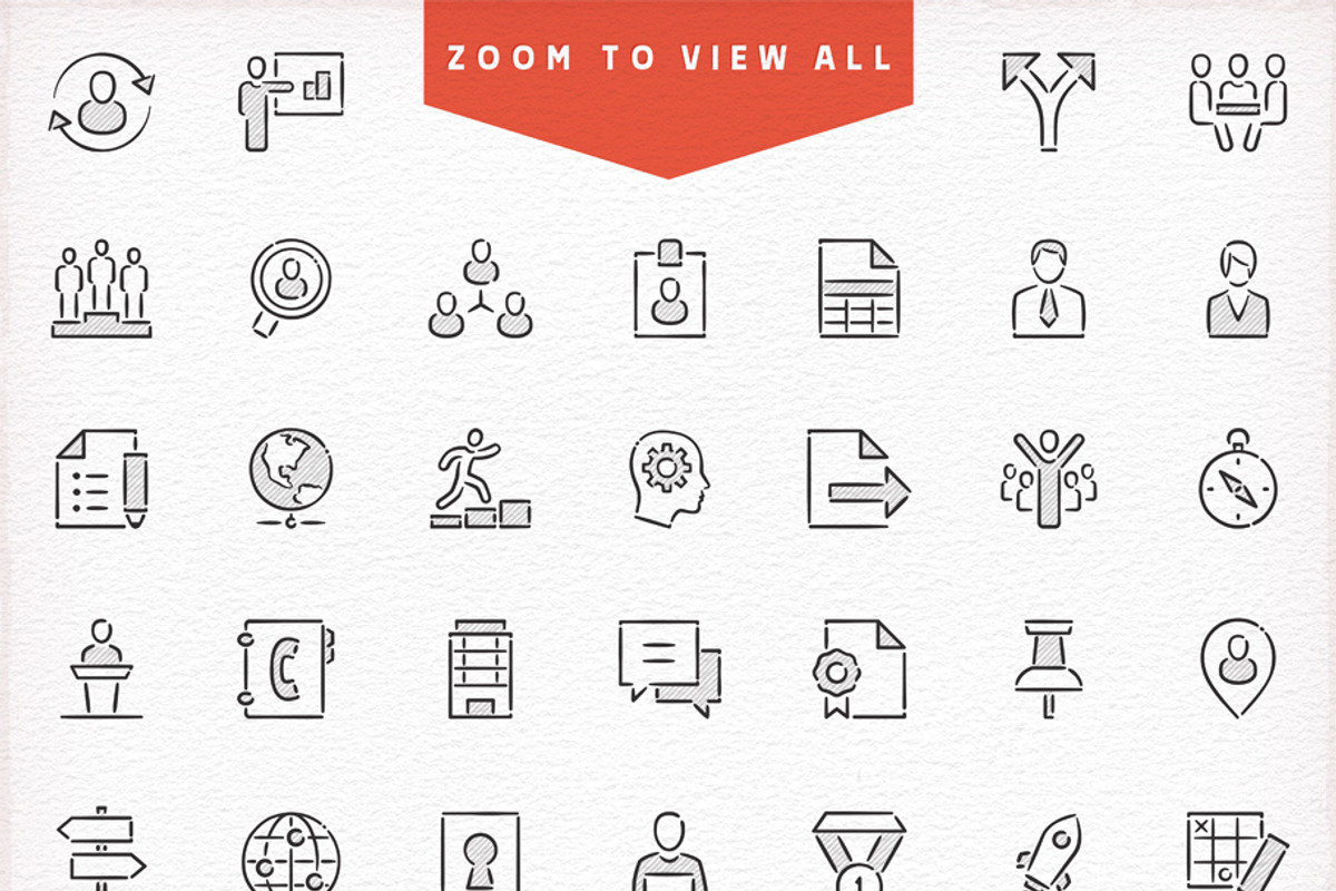Hand Drawn Icons Bundle, an Outline Icon by Mera Pixels (Photo 3 of 5)