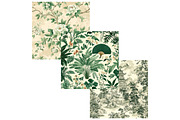 Green Chinoiserie Digital Paper, a Texture Graphic by CitraGraphics (Thumbnail 8 of 9)