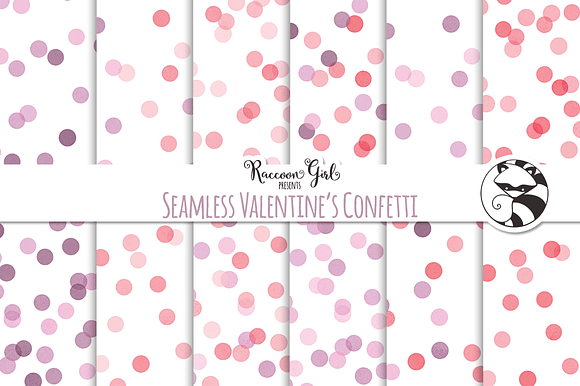 Seamless Valentines Confetti preview 3