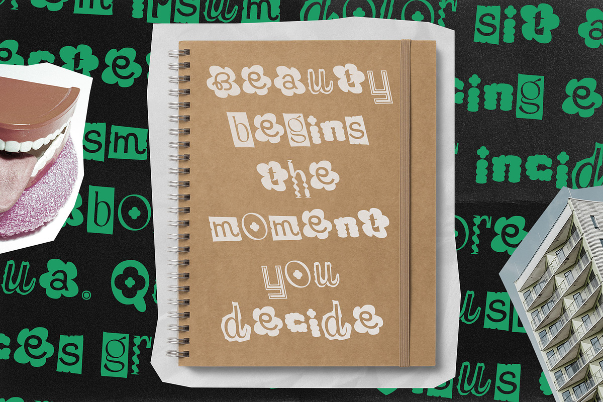 CS Anika – Collage Font, a Sans Serif Font by Craft Supply Co. (Photo 4 of 8)