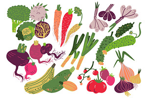 Vegetables Set, Healthy Nutrition, a Food Illustration by TopVectors