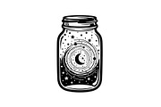 Cosmic Galaxy Jar Design Bundle, an Illustration by Creativeshirt (Thumbnail 28 of 31)