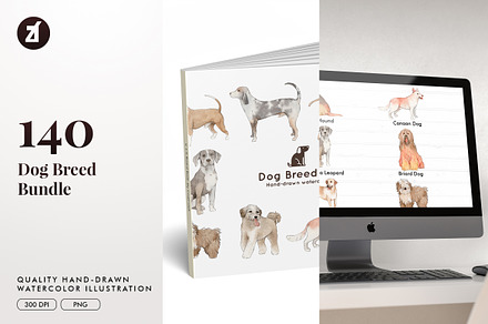 Dog breeds Bundle : Hand-drawn