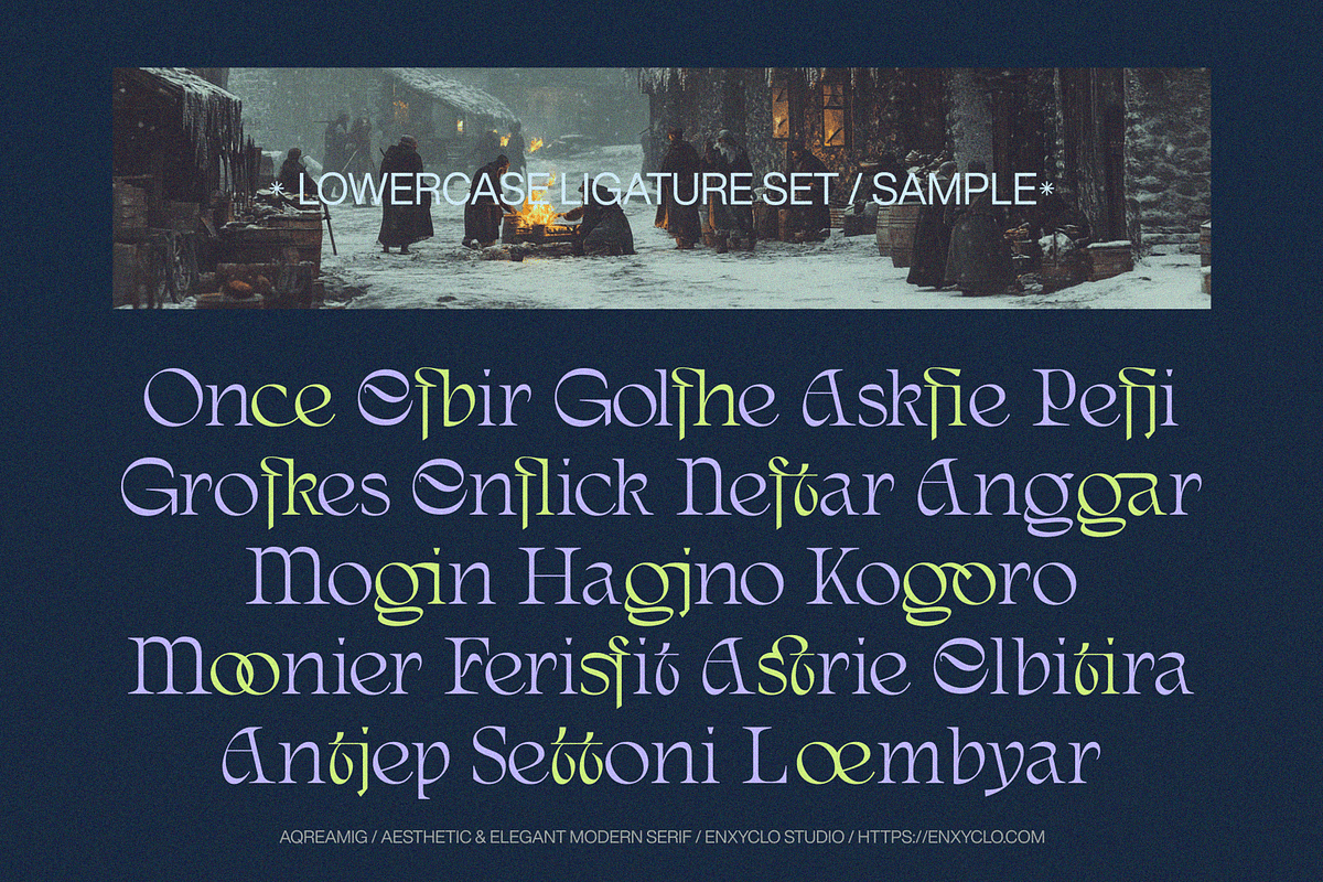 AQREAMIG — Luxury Ligature Serif, a Serif Font by Enxyclo Studio (Photo 22 of 25)