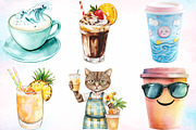 Summer Coffeeshop Clipart Bundle, a Seasonal Illustration by Canvas Craft (Thumbnail 3 of 3)