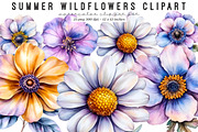 Watercolor Summer Wildflowers Png, an Illustration by SinaCreation (Thumbnail 1 of 9)