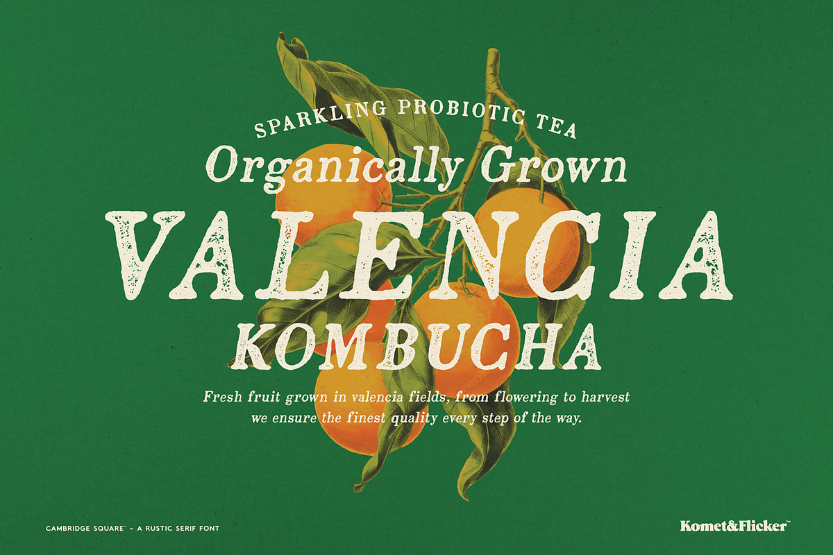 Cambridge Square - A Rustic Font, a Serif Font by Komet & Flicker (Photo 11 of 15)