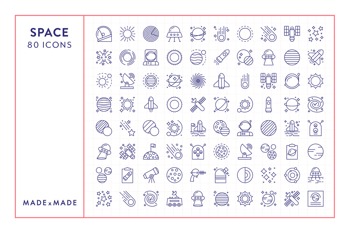 Space Line Icons