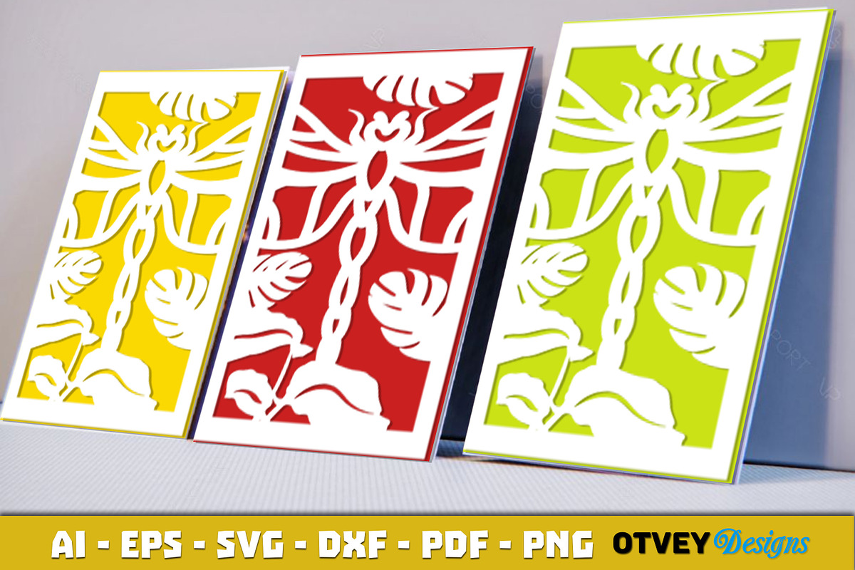 Dragonfly Card Cover Paper Cut 12, an Object Graphic by OTVEY DESIGN (Photo 5 of 13)