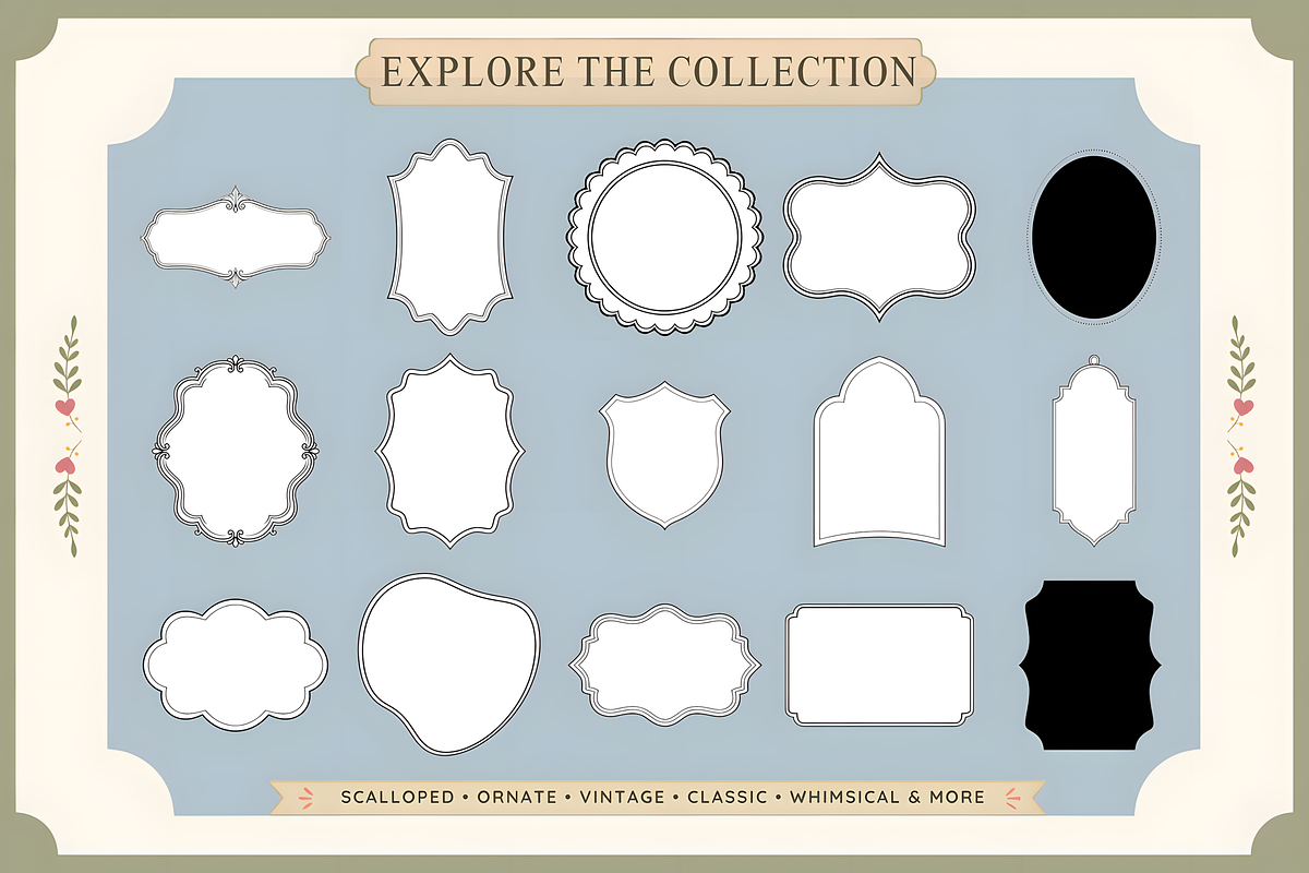 Poster Frame Stamps for Procreate, a Brush Add-On by HopeArtIllustration (Photo 10 of 13)