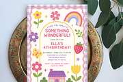 Retro Rainbow Girls Birthday Invite, an Invitation Template by heynomi (Thumbnail 3 of 20)