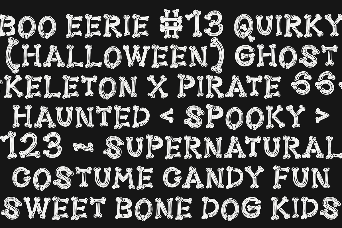SKETCHLETON – Hand Drawn Bone Font, a Font by TypeTasty Font (Photo 7 of 9)