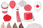 Canada Day Clipart, a Seasonal Illustration by GlamArtZhanna (Thumbnail 4 of 4)
