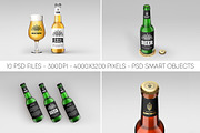 Beer Bottle Mockup Set, a Product Mockup by Free-PSD-Templates (Thumbnail 3 of 6)