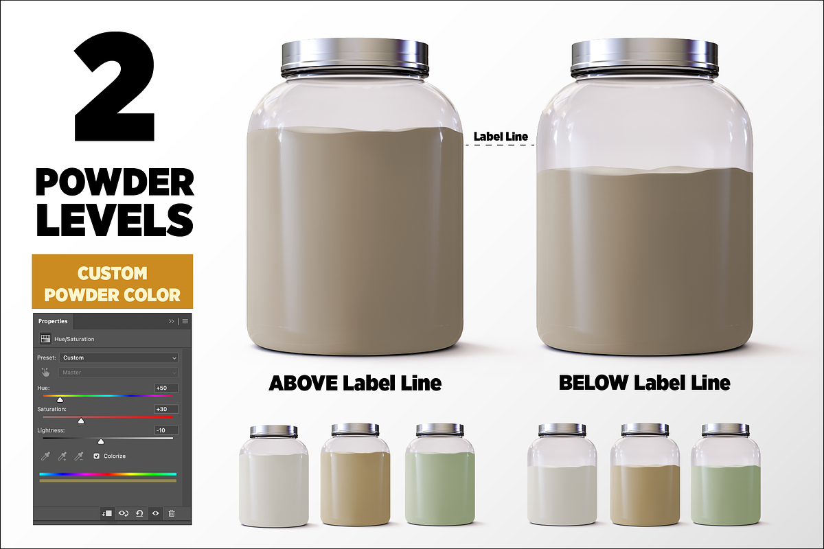 5lb Whey Protein Jar Mockup C3-Pro, a Packaging Mockup by Design Warlord (Photo 3 of 16)