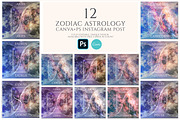 -50% Astrology Canva PS templates, a Social Media Template by Vintage Digital Textures (Thumbnail 8 of 9)