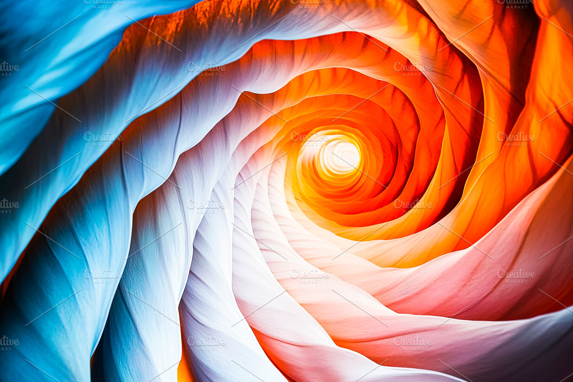 Abstract Spiral Tunnel of Color, a Photo by Ales Munt