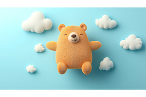 Cute cartoon bear character, an Animal Illustration by Sergey Kotenev