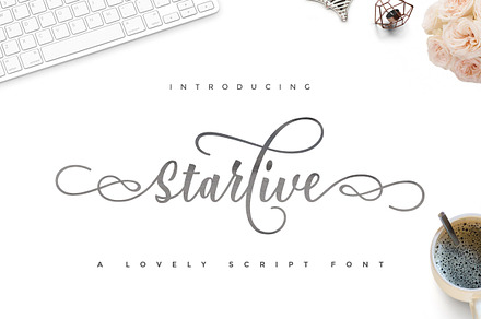 Starlive Script, a Script Font by cooldesignlab