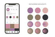 Color Palette + 12 Instagram icons, a Solid Icon by Akwadesign (Thumbnail 3 of 5)