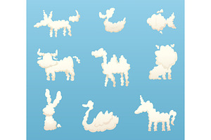 Shapes Of Animal Clouds. Different