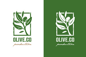 Olive Oil Extract On Frame Logo, a Branding & Logo Template by funpixel