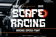 Scafe Racing - Speed Car Font, a Sans Serif Font by Iqsiart Studio (Thumbnail 1 of 7)