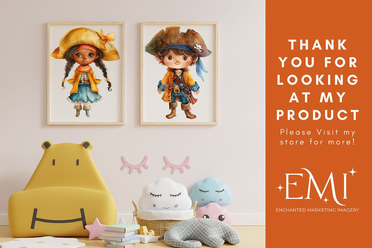 Watercolor Pirate Adventure Clipart, an Illustration by NadiaTheronArt (Photo 6 of 6)