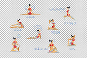 Yoga poses, a Healthcare Illustration by lemonoff (Thumbnail 3 of 3)