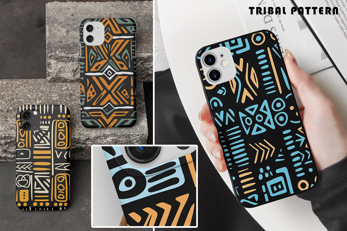 Ethnic-Inspiredf Tribal Pattern Set, a Pattern Graphic by Vibrand Studio (Photo 5 of 12)