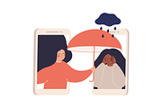 Friends and Family Support, a Healthcare Illustration by Mary Long (Thumbnail 5 of 5)