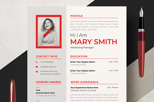 Two-Page Resume with Timeline Layout, a Resume Template by ResumeInventor