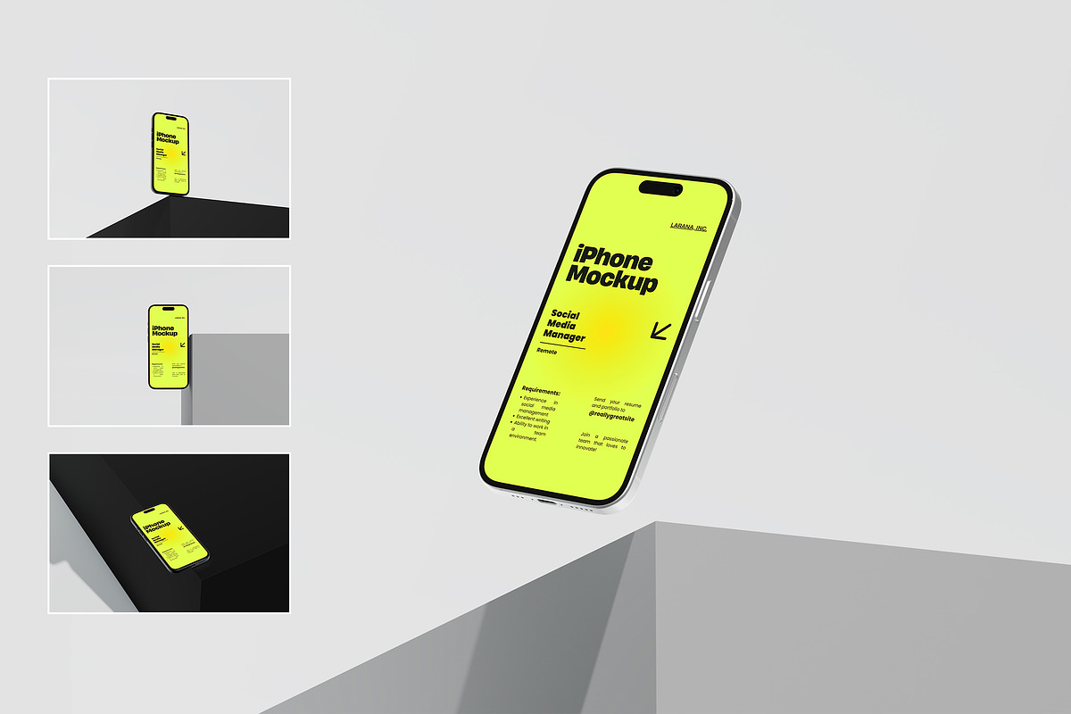 Stylish iPhone Mockup, an iPhone Mockup by Momogi (Photo 1 of 6)