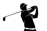golfing swing silhouettes showcasing, an Illustration by Amazin_art (Thumbnail 12 of 31)