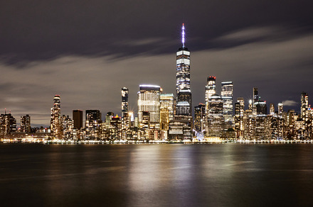 New York Manhattan skyline at Night