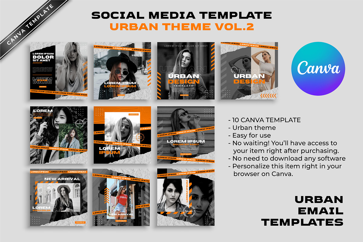 Urban Social Media Template - Canva, a Social Media Template by Pen of God Studio (Photo 1 of 3)