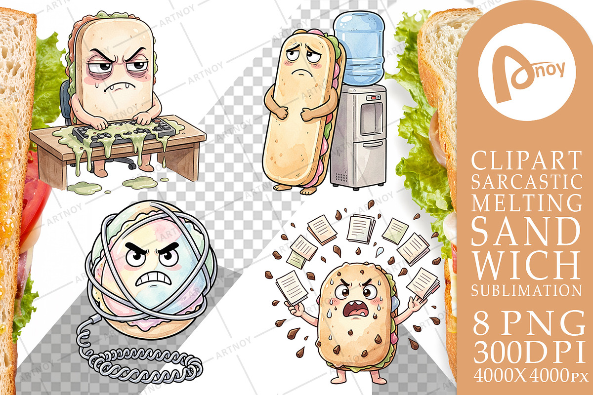 Sarcastic Ice Cream Sandwich, a Decorative Illustration by Artnoy (Photo 10 of 18)