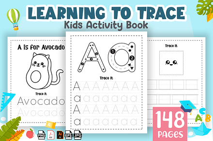 Learning to Trace Kids Activity Book