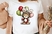Whimsical Teddy Balloons Clipart, an Illustration by Canvas Craft (Thumbnail 5 of 6)