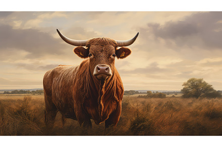 cattle cow bull ai generated, an Animal Photo by pikepicture